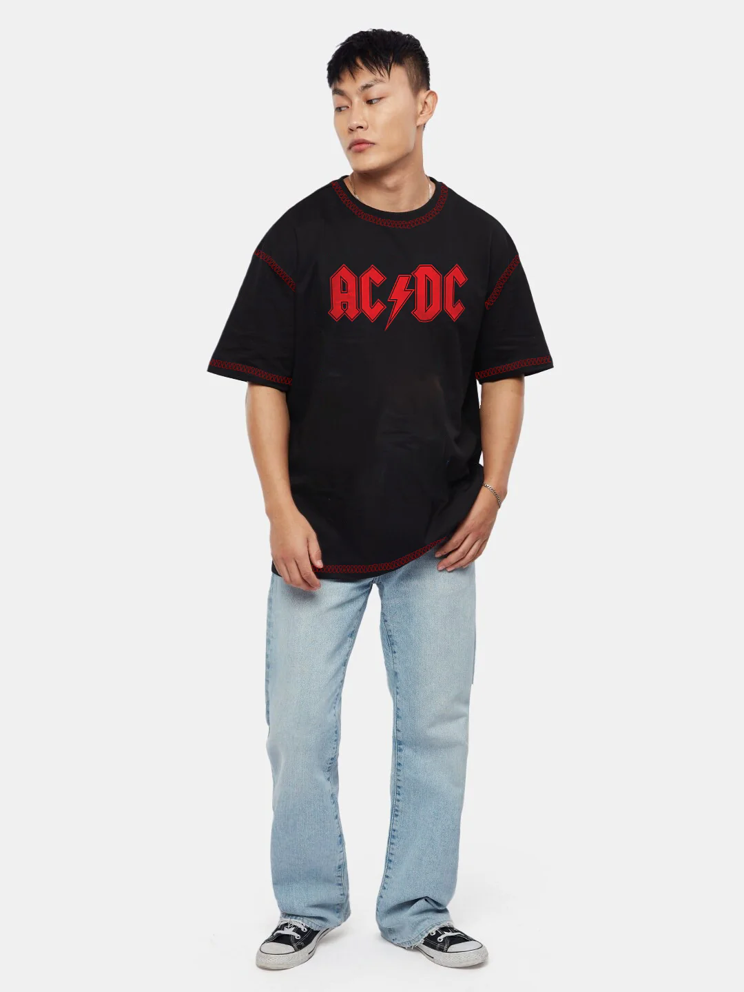 AC DC Band Oversized T-Shirt - Image 3