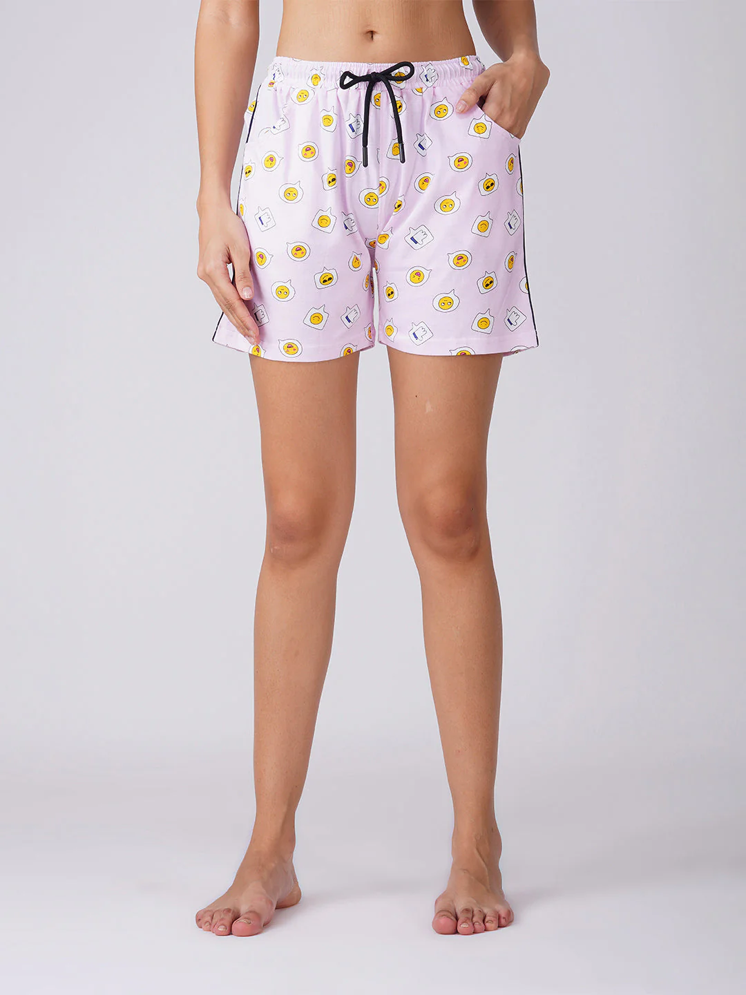 Baby Pink Night Suit with Shorts - Image 5