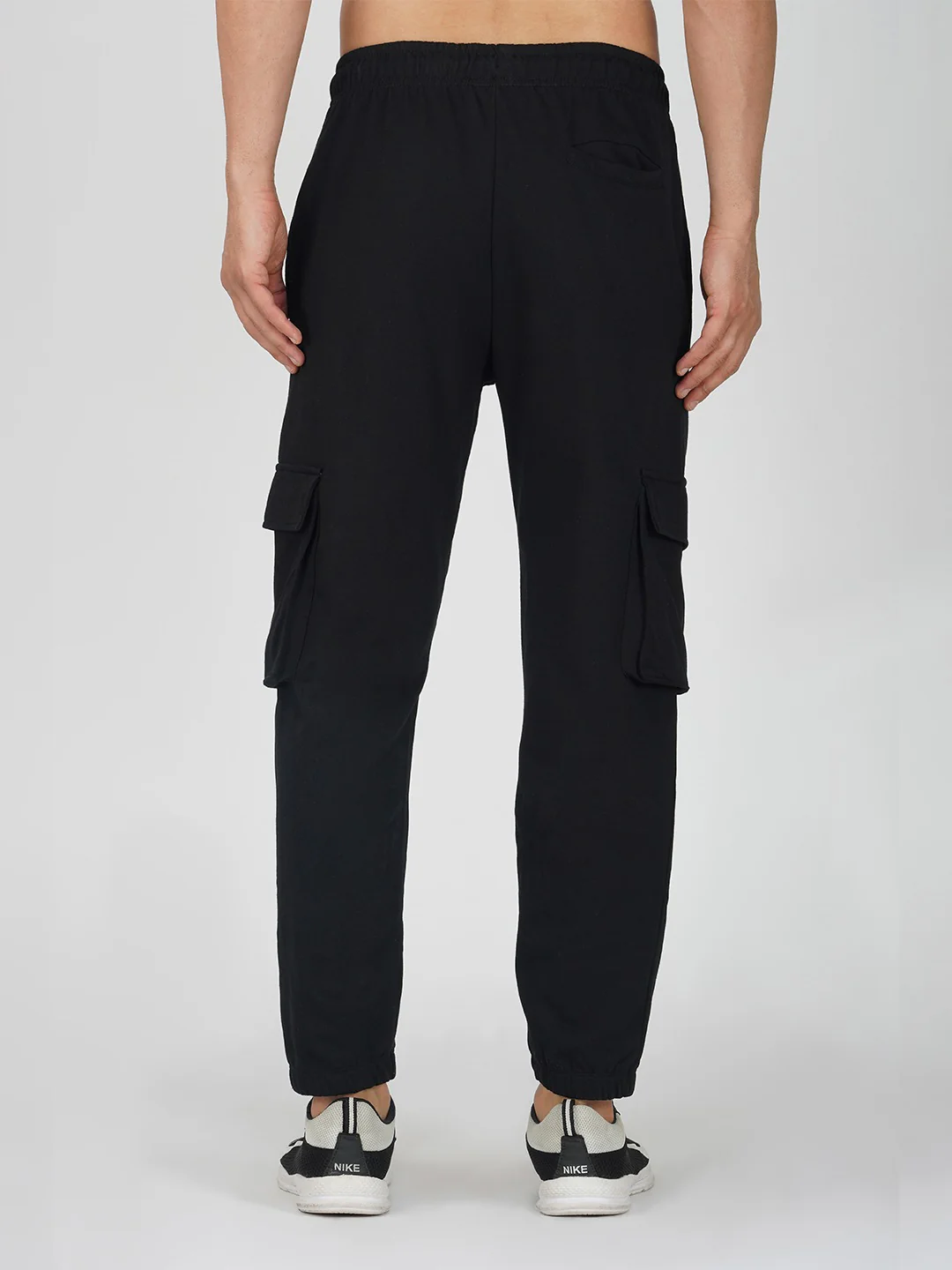 Black Oversized Cargo Joggers - Image 2