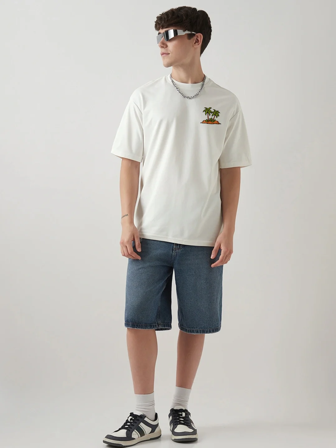 Bali Beach Oversized T-Shirt - White - Image 2