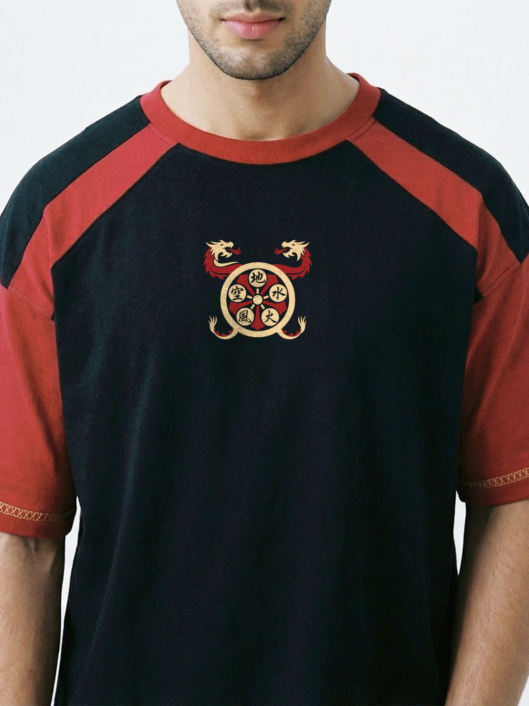 Conqueror's Will Oversized T-Shirt - Black & Red - Image 4