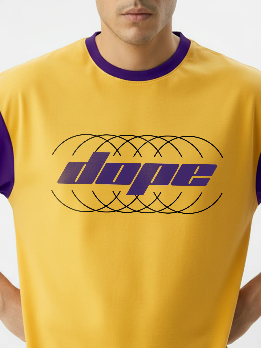 Dope Oversized T-Shirt - Yellow & Purple - Image 4