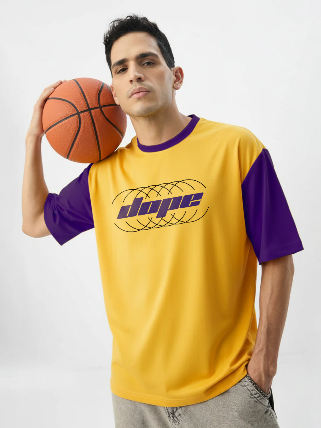 Dope Oversized T-Shirt - Yellow & Purple - Image 5