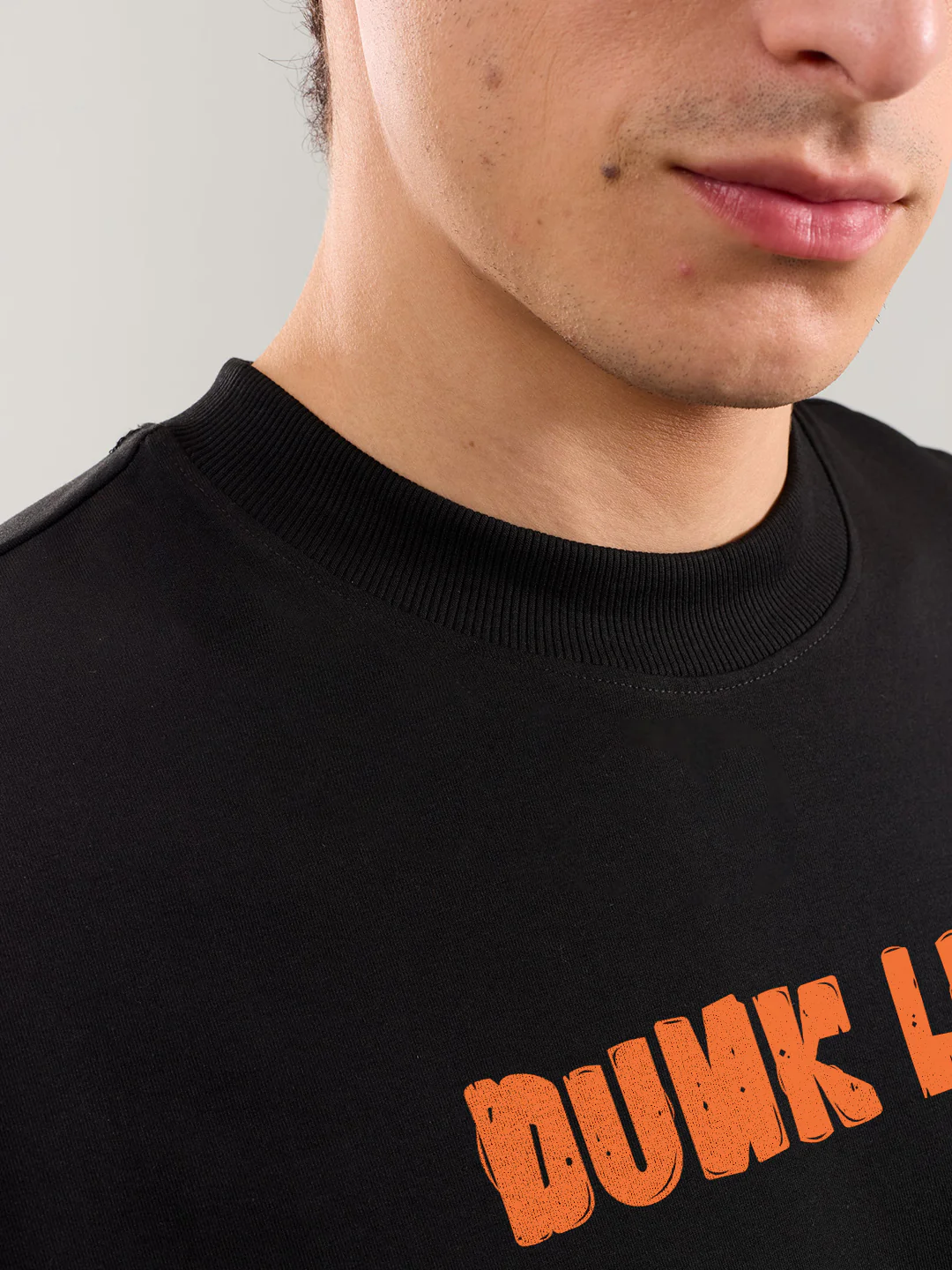 Dunk Life Graphic Printed Oversized T-Shirt - Black - Image 4