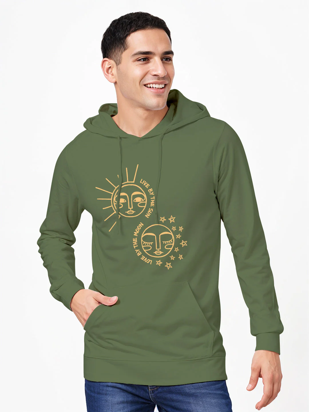 Live By Sun Hoodie - Olive Green