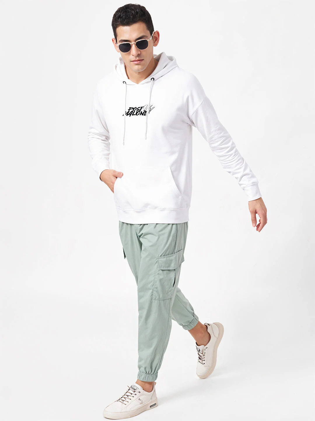 Post Malone Hoodie - White - Image 4