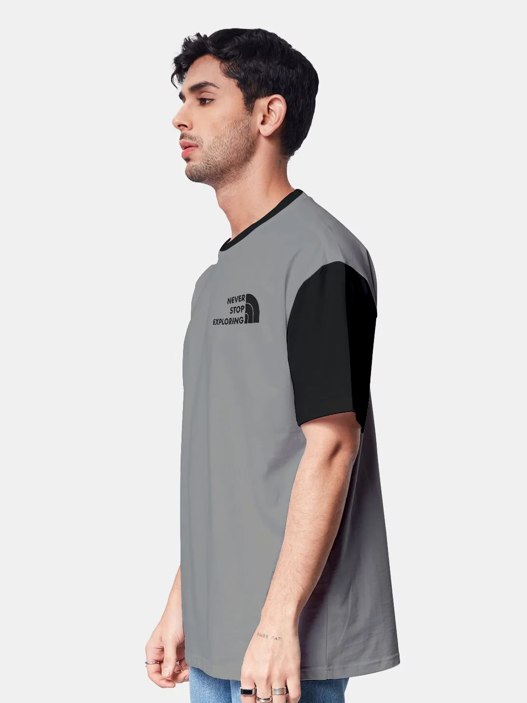 Never Stop Exploring Oversized T-Shirt - Multi Color - Image 3