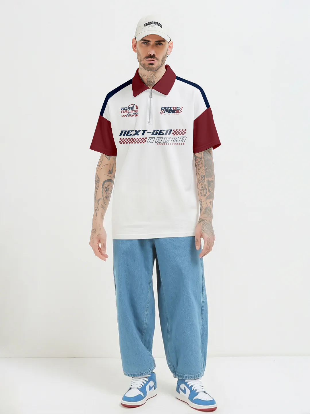 Next Gen Racer Oversized Polo T-Shirt - Image 3