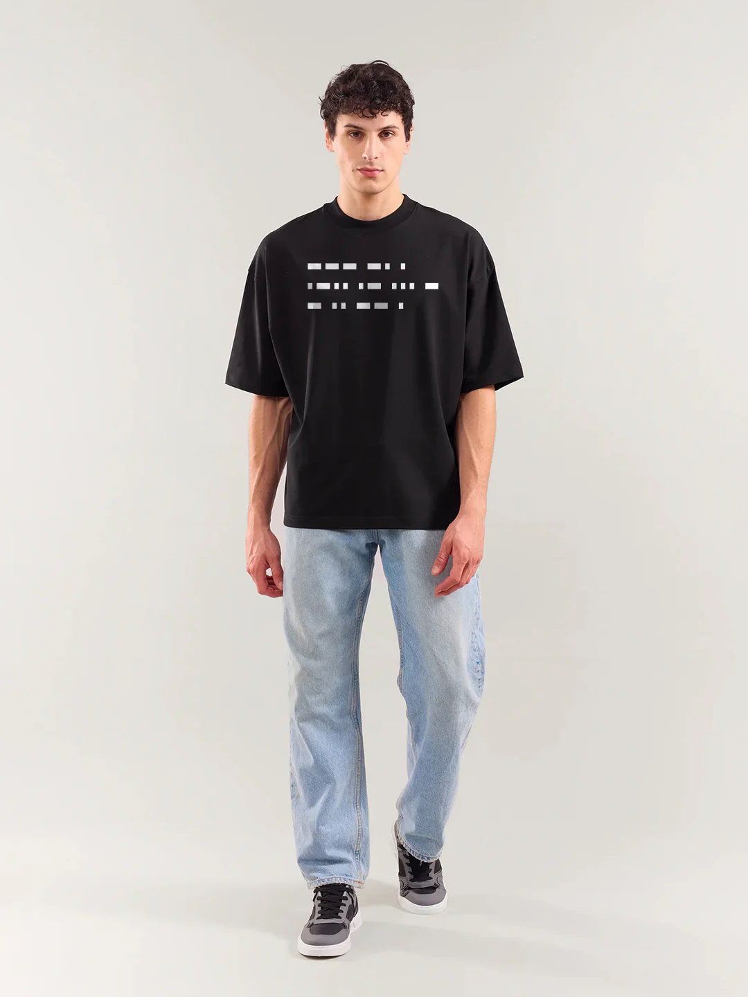 One Last Time Graphic Printed Oversized T-Shirt - Black - Image 3