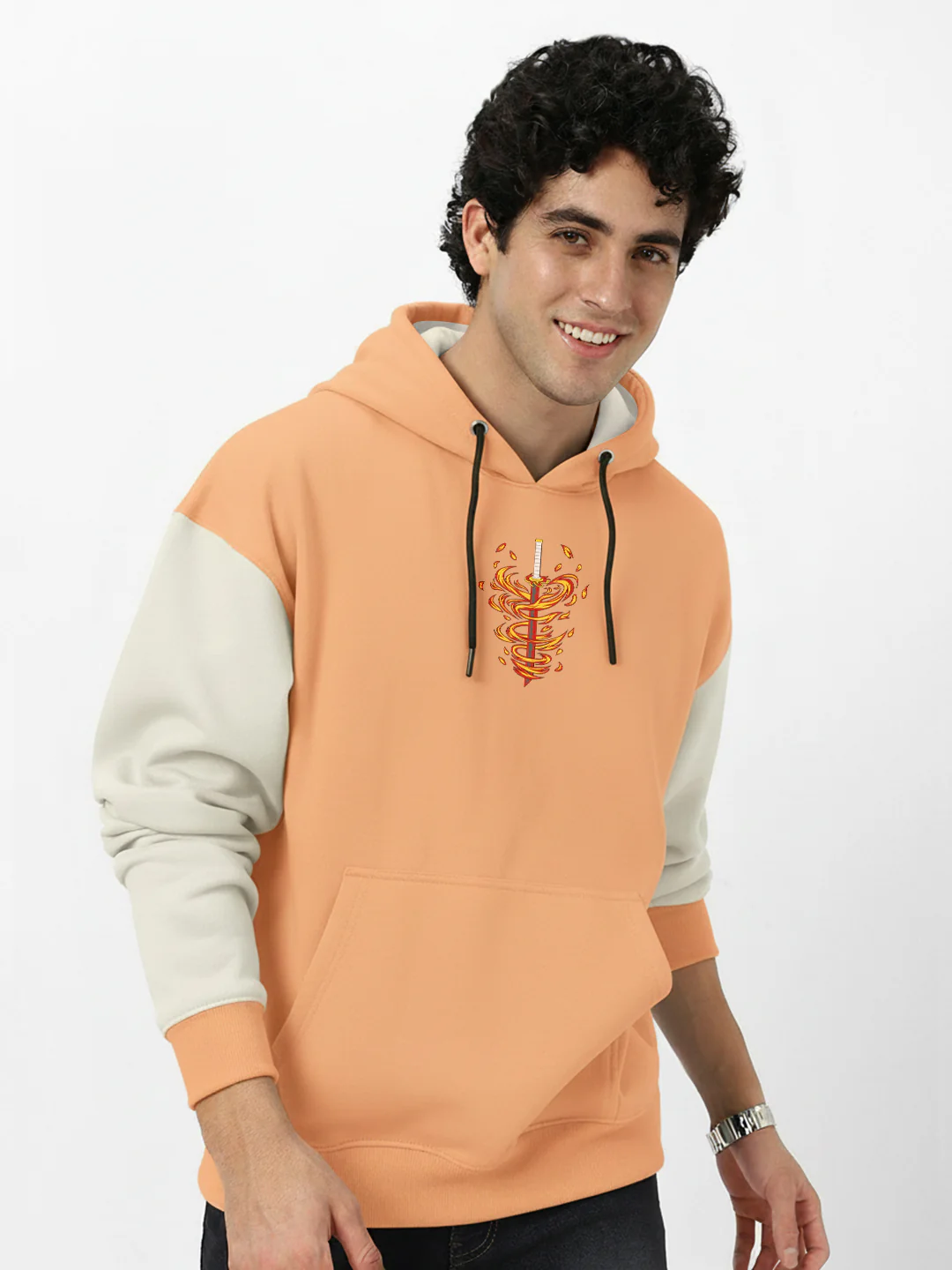 Flame Hashira Oversized Hoodie - Image 2