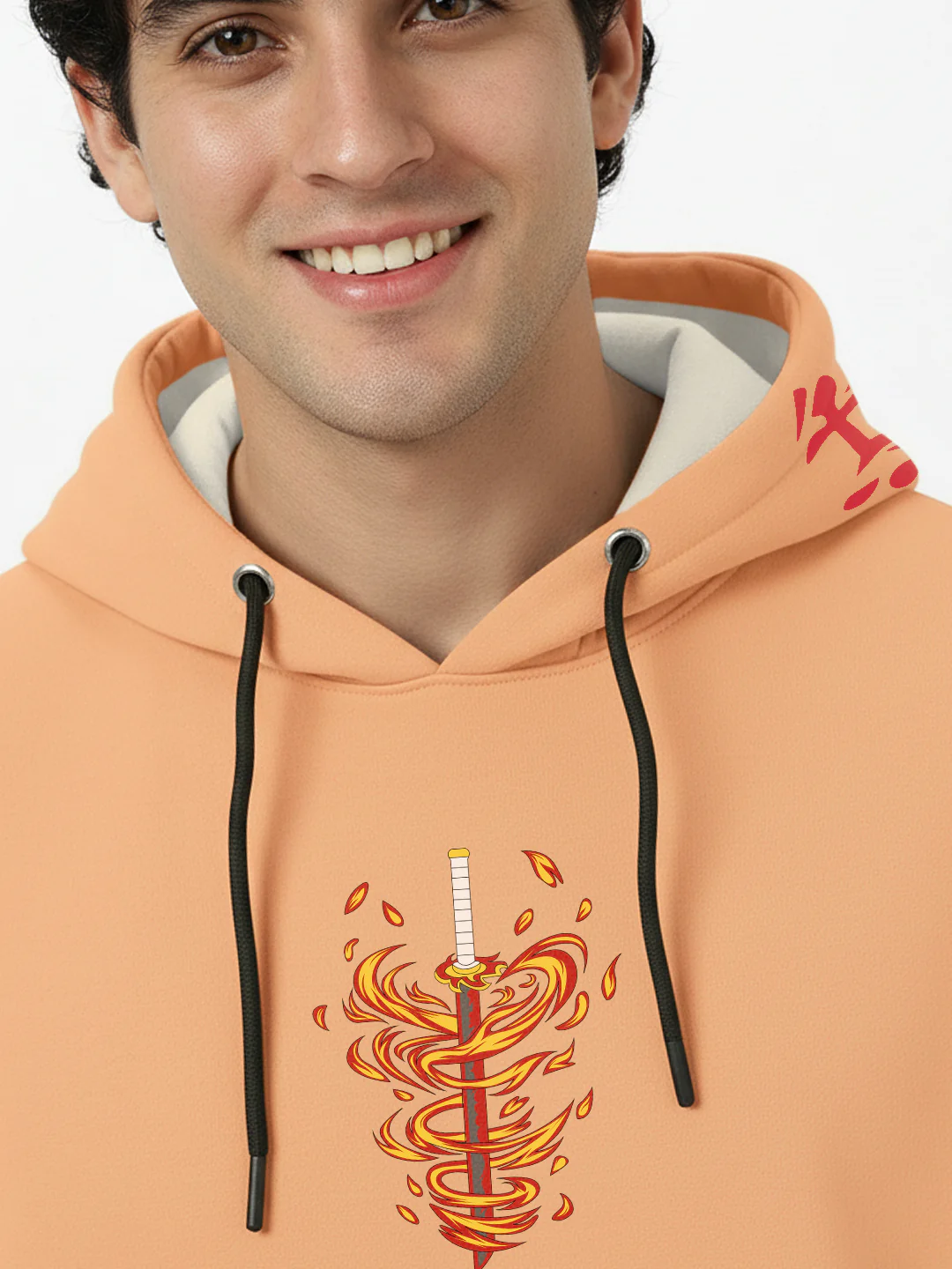 Flame Hashira Oversized Hoodie - Image 5
