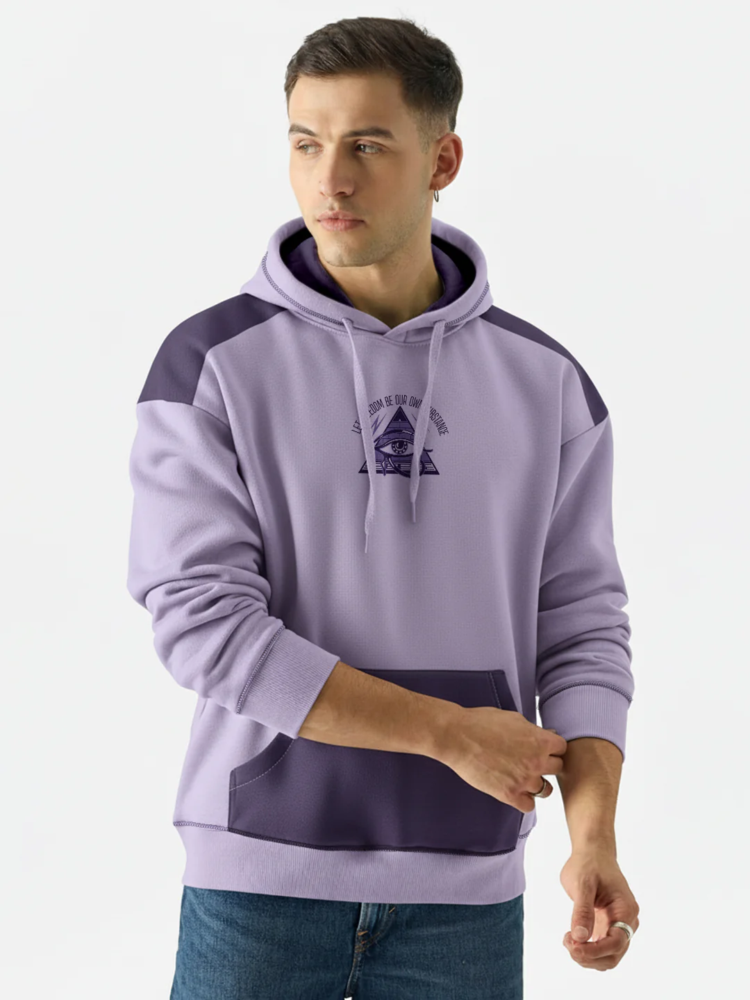 Free Moon Dynasity Oversized Hoodie - Purple & Lilac - Image 2