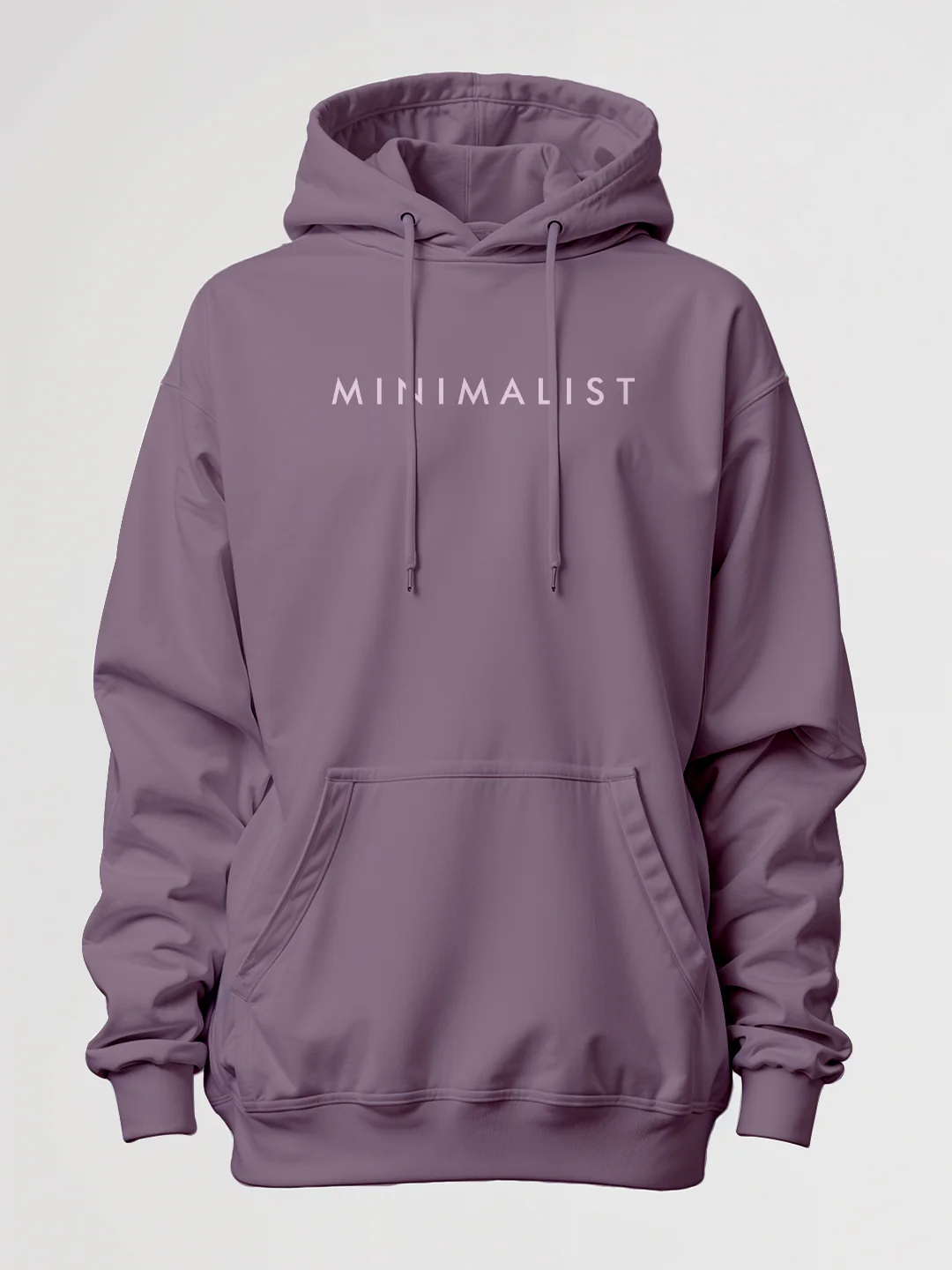 Minimalist Oversized Hoodie - Dull Wine - Image 2