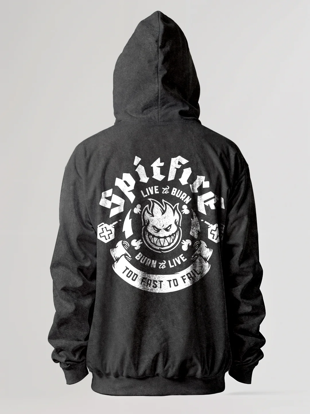 Split Fire Oversized Hoodie Stone Wash - Image 2