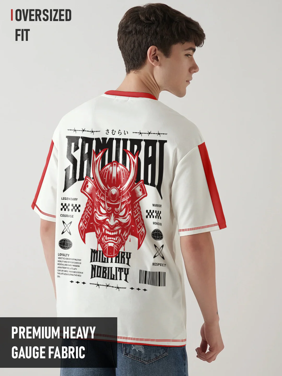 Samurai Oversized T-Shirt - Multi Color