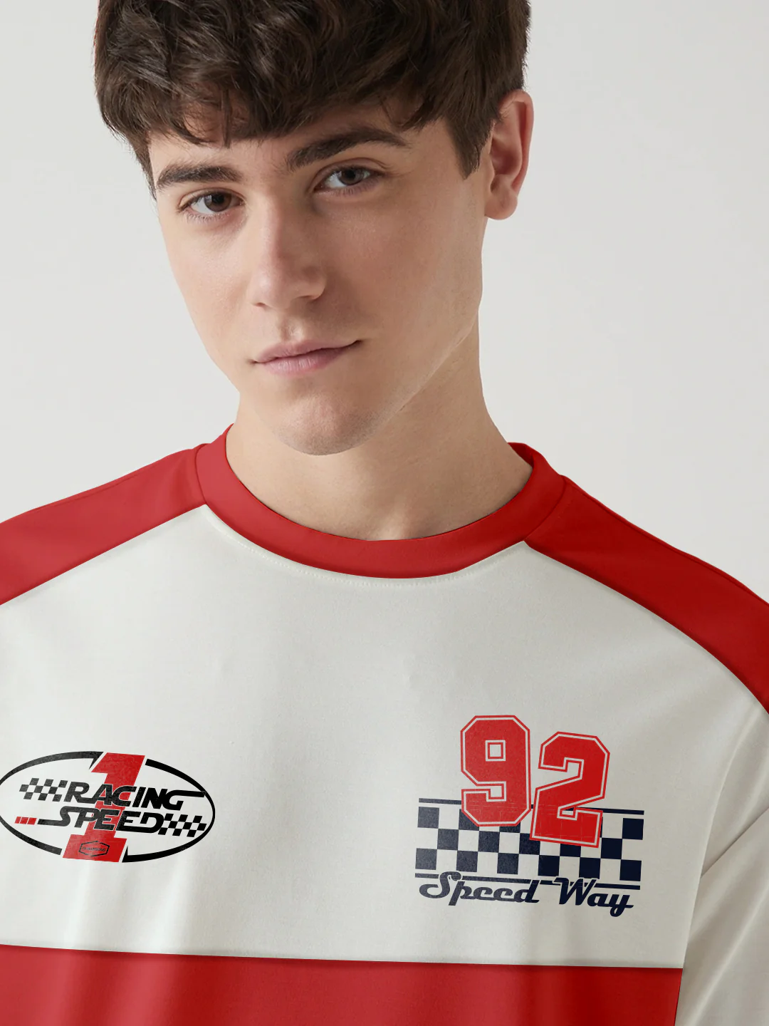 Timesless Drive Team Graphic Printed Oversized T-Shirt - Multi Color - Image 4