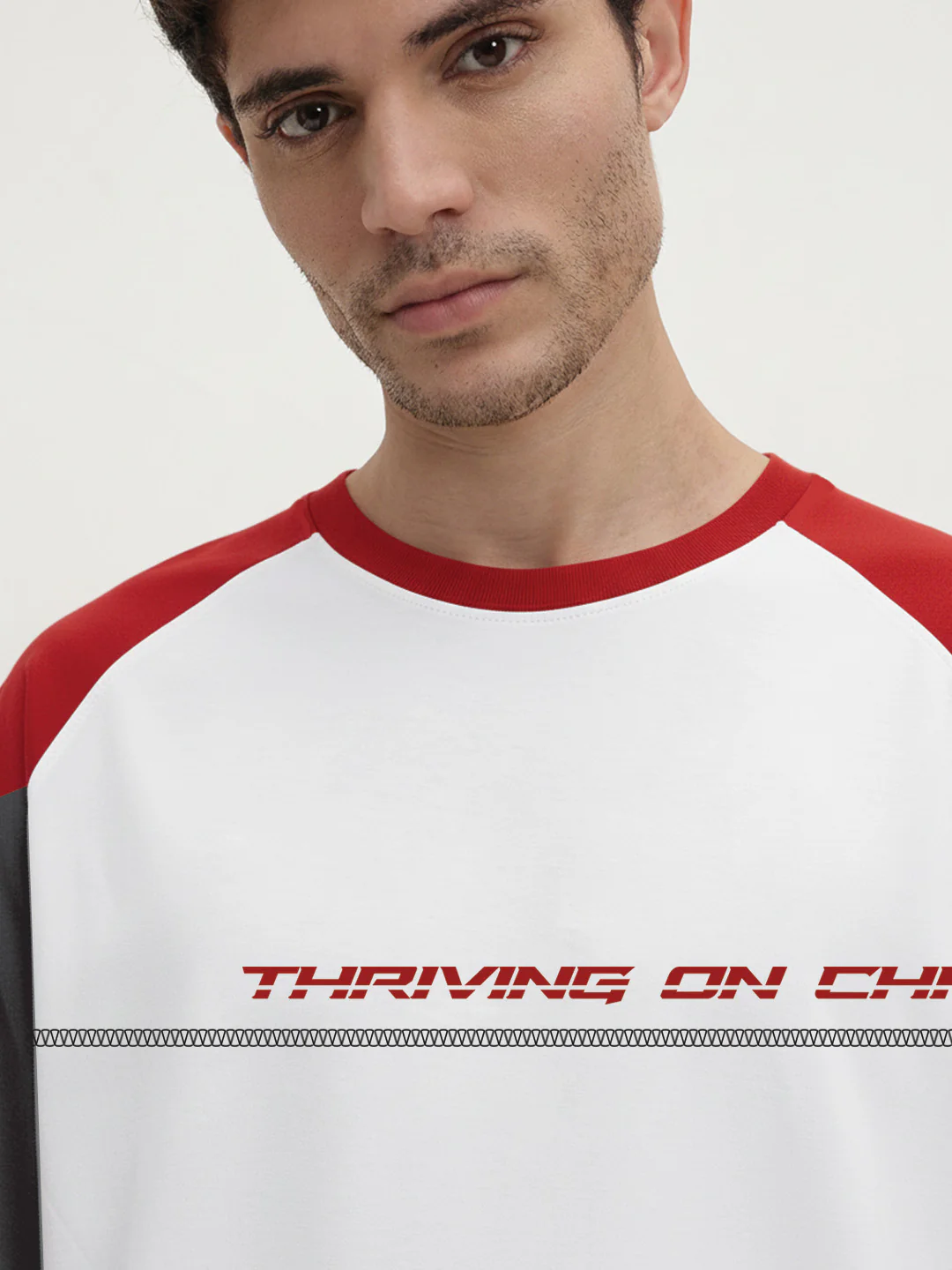 Unstoppable Oversized T-Shirt-Black, White & Red - Image 4