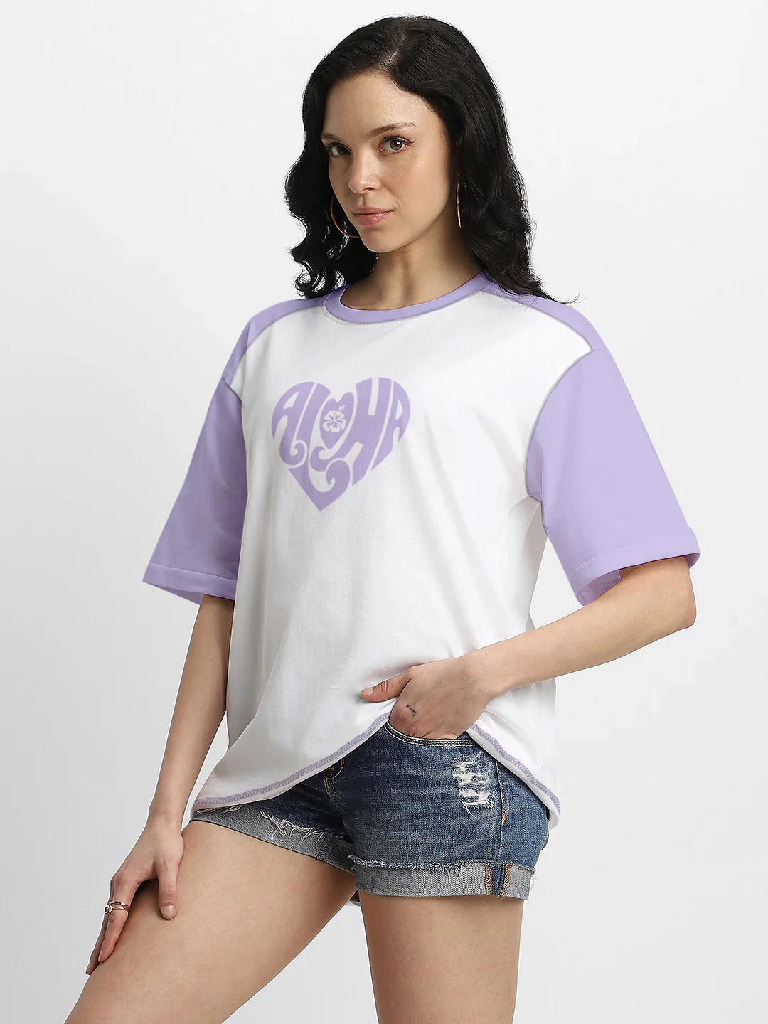 Aloha Women Oversized T-Shirt - Multi Color - Image 2