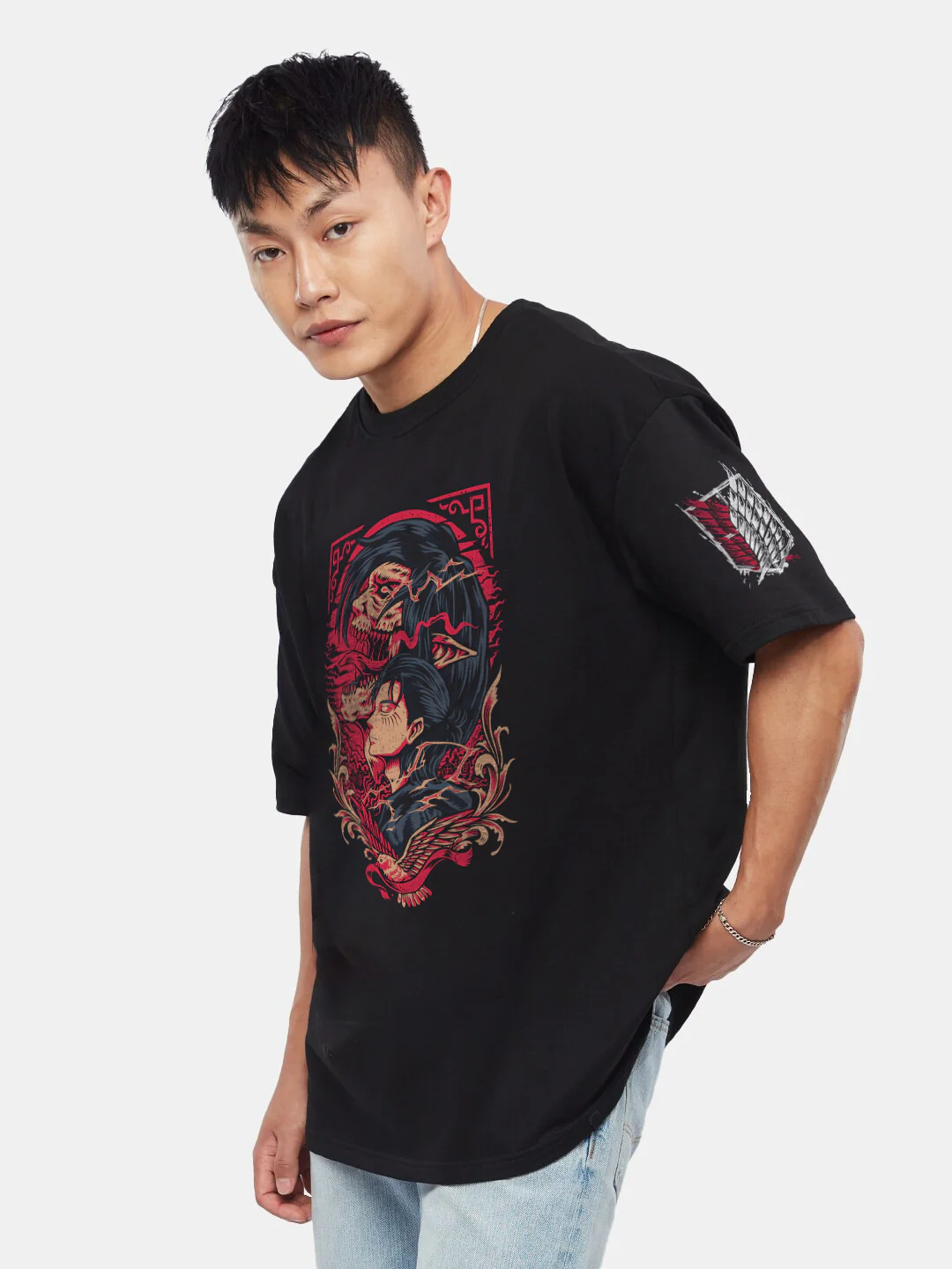 Eren Yeager X Freedom Oversized T-Shirt - Image 3