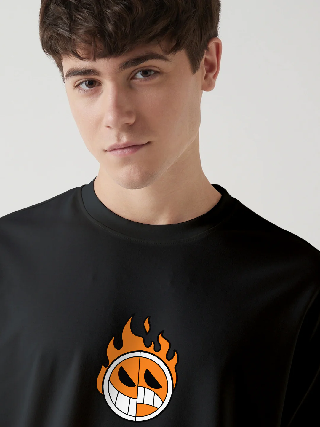 One Piece Fire Fist Ace Oversized T-Shirt - Image 4