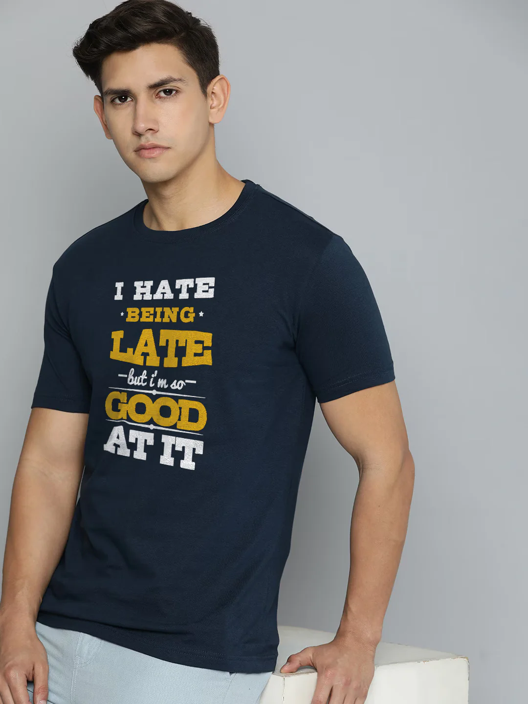 I Hate Being Late Half Sleeve T-Shirt - Image 2