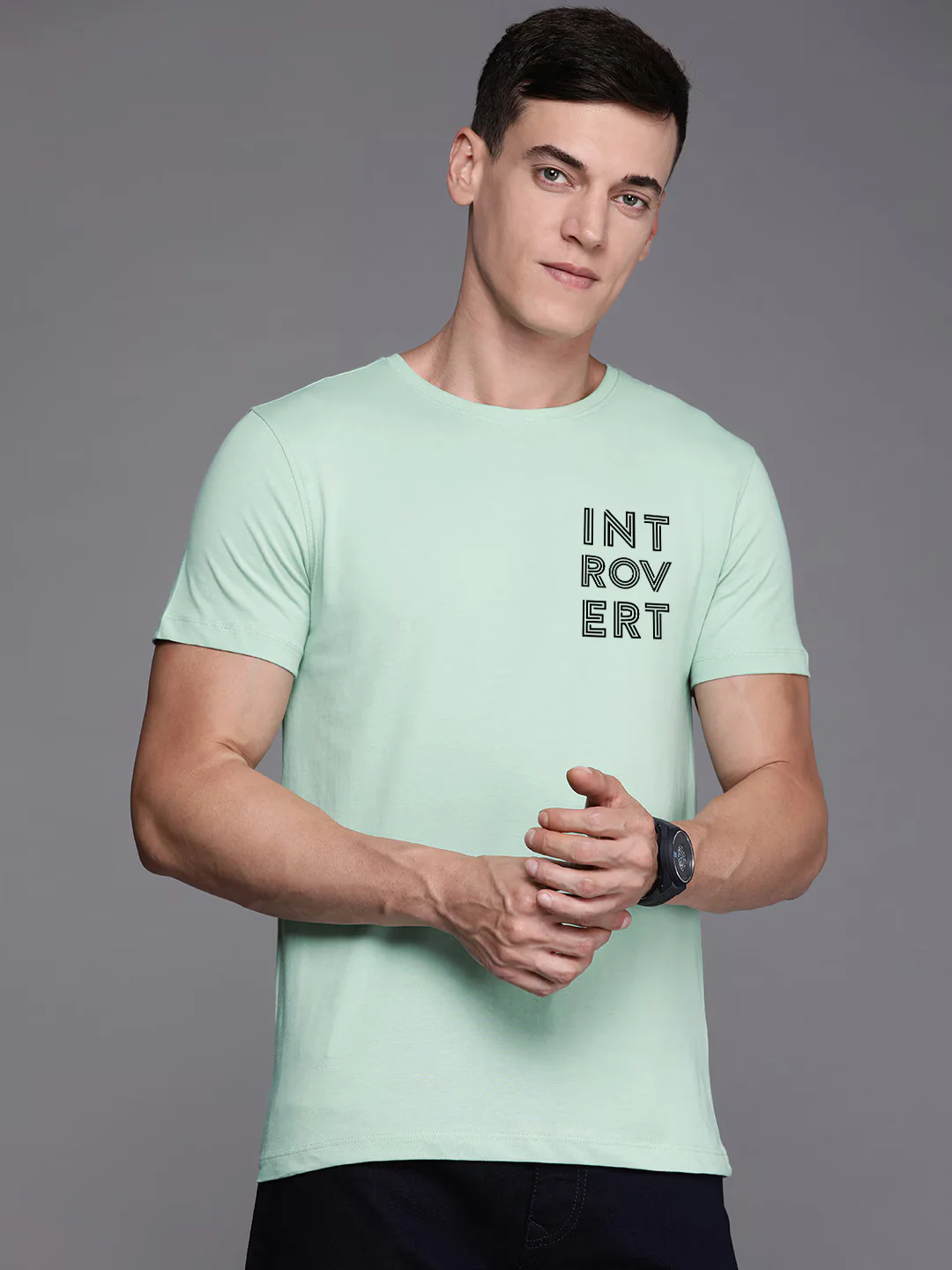 Introvert Half Sleeve T-Shirt - Image 2