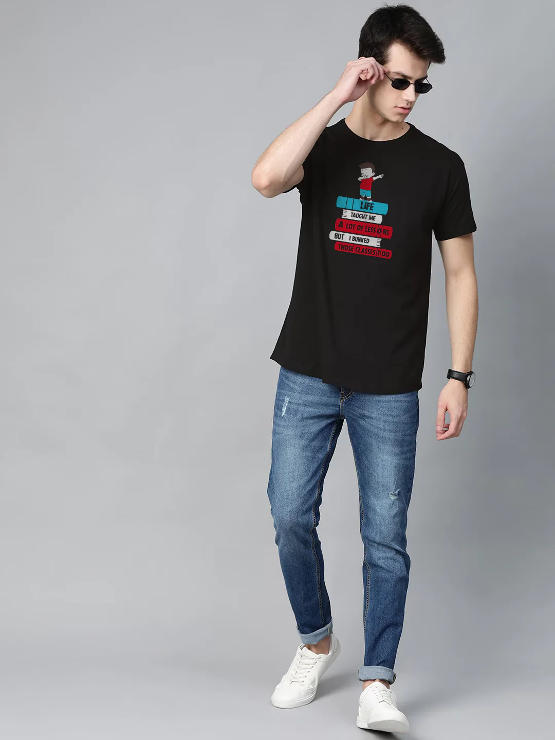 Life Taught me Lessons Half Sleeve T-Shirt - Image 3