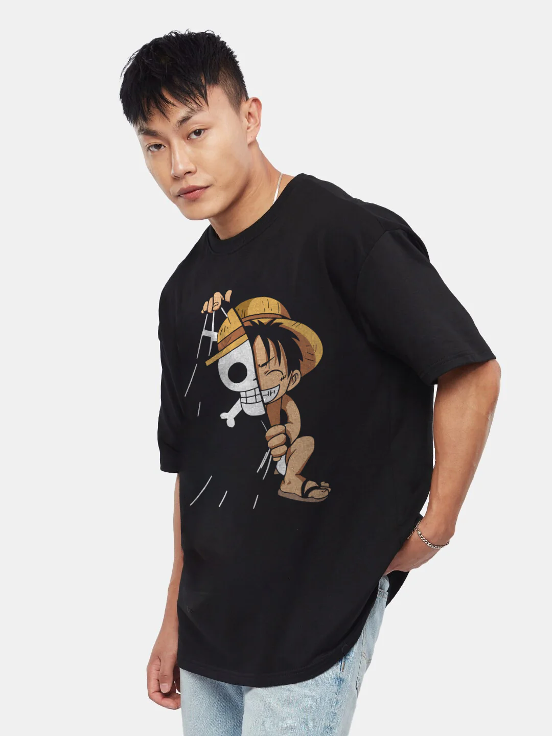 One Piece Monkey d Luffy Oversized T-Shirt - Image 4