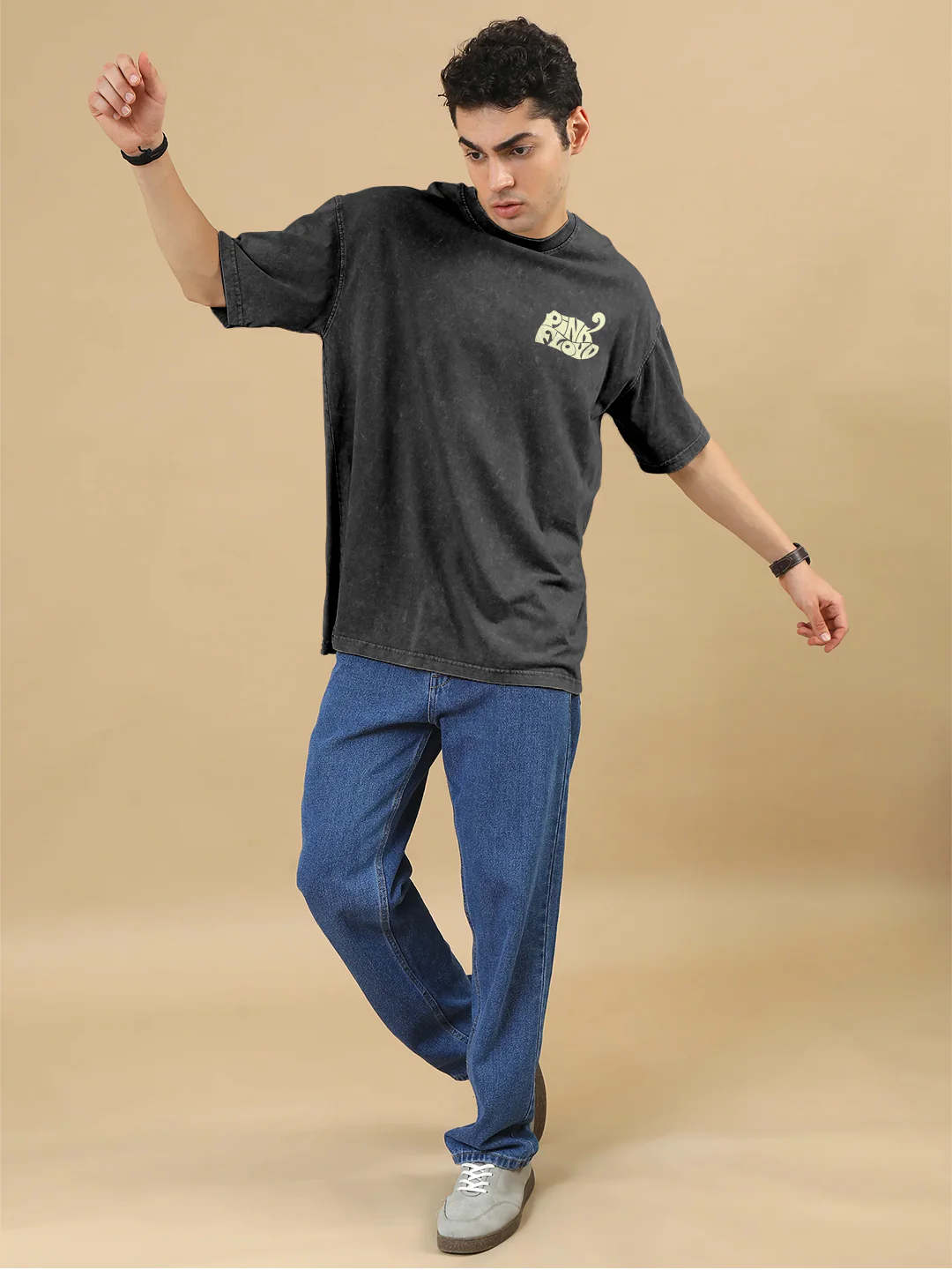 Pink Floyd Acid Wash Oversized T-Shirt - Image 4