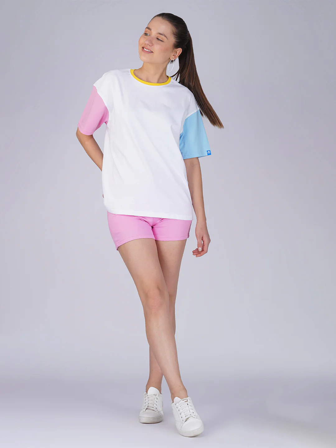 Plain Baby Bubble White Women Oversized T-Shirt - Image 3