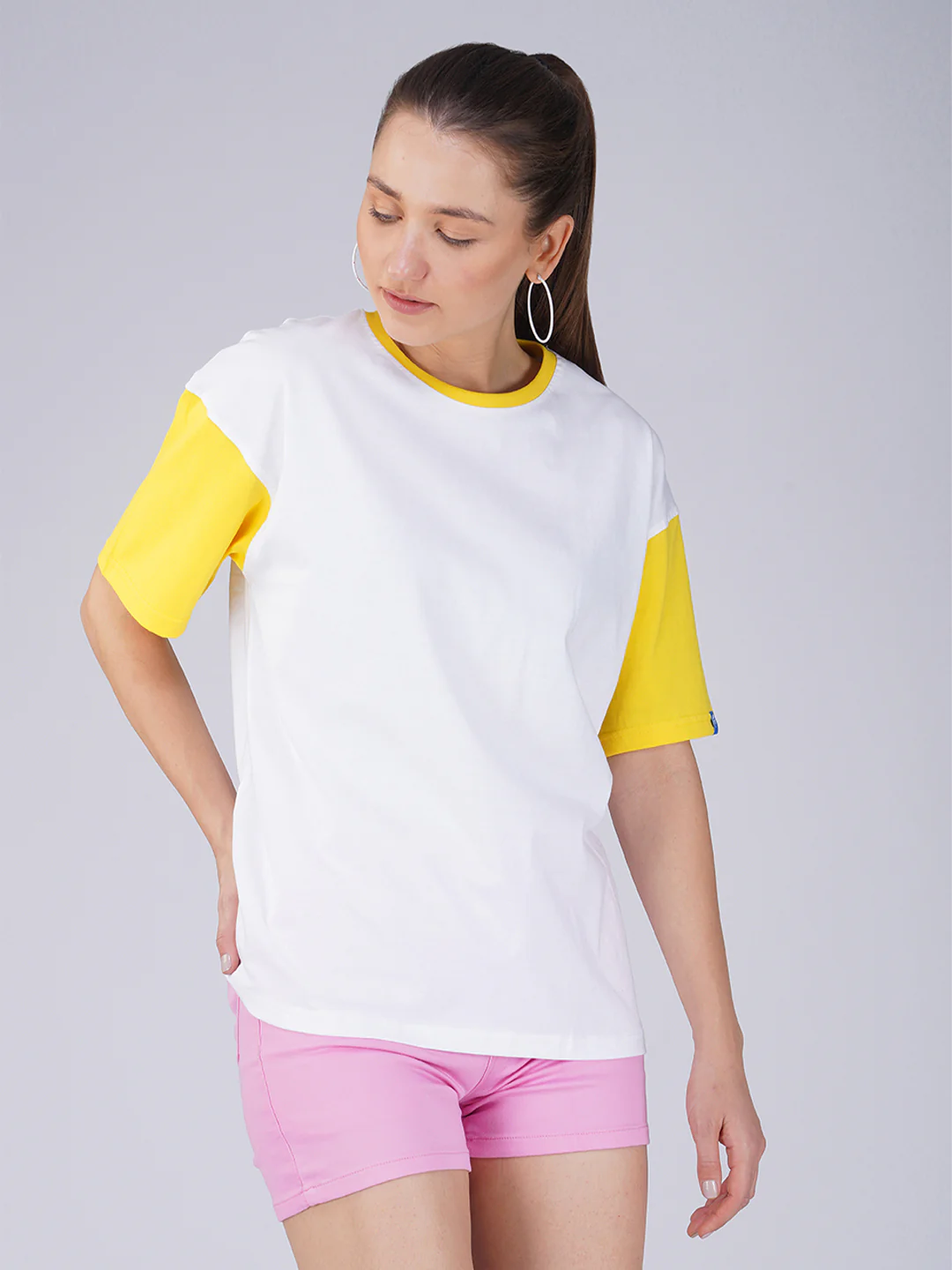 Plain Bumble White  Women Oversized T-Shirt - Image 2