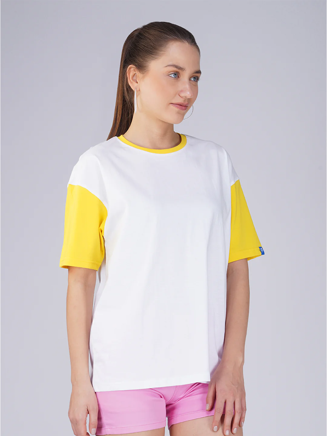 Plain Bumble White  Women Oversized T-Shirt - Image 3