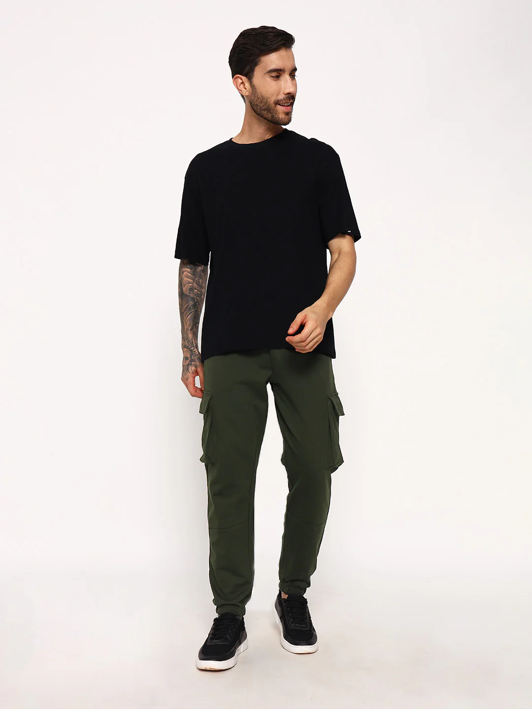 Central Stellar Oversized Cargo Joggers - Green - Image 4