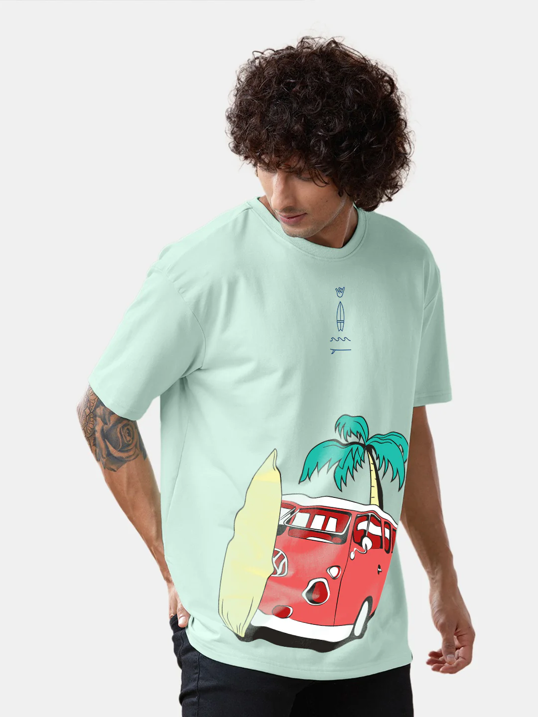 Surf And Chill Oversized T-Shirt - Image 3