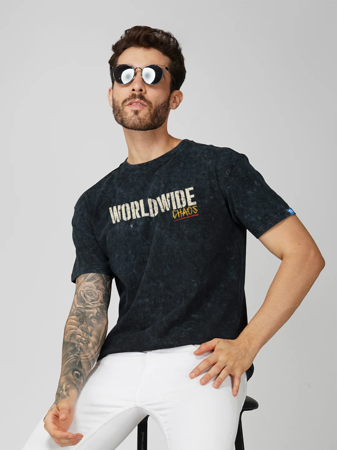 Worldwide Chaos Oversized T-Shirt - Image 3