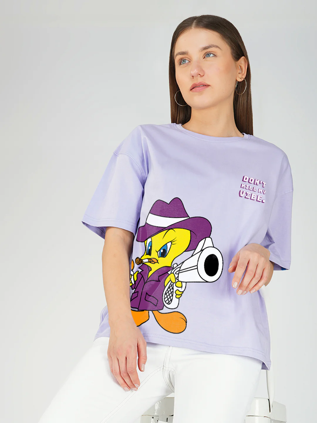 Don't Kill My Vibe Women Oversized T-Shirt - Image 4