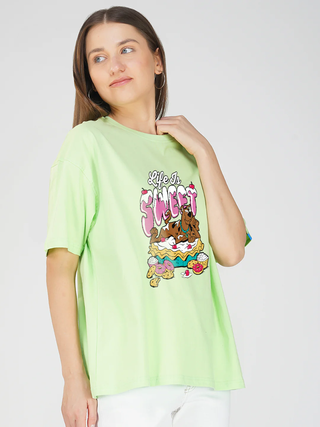 Life is Sweet Women Oversized T-Shirt - Image 3