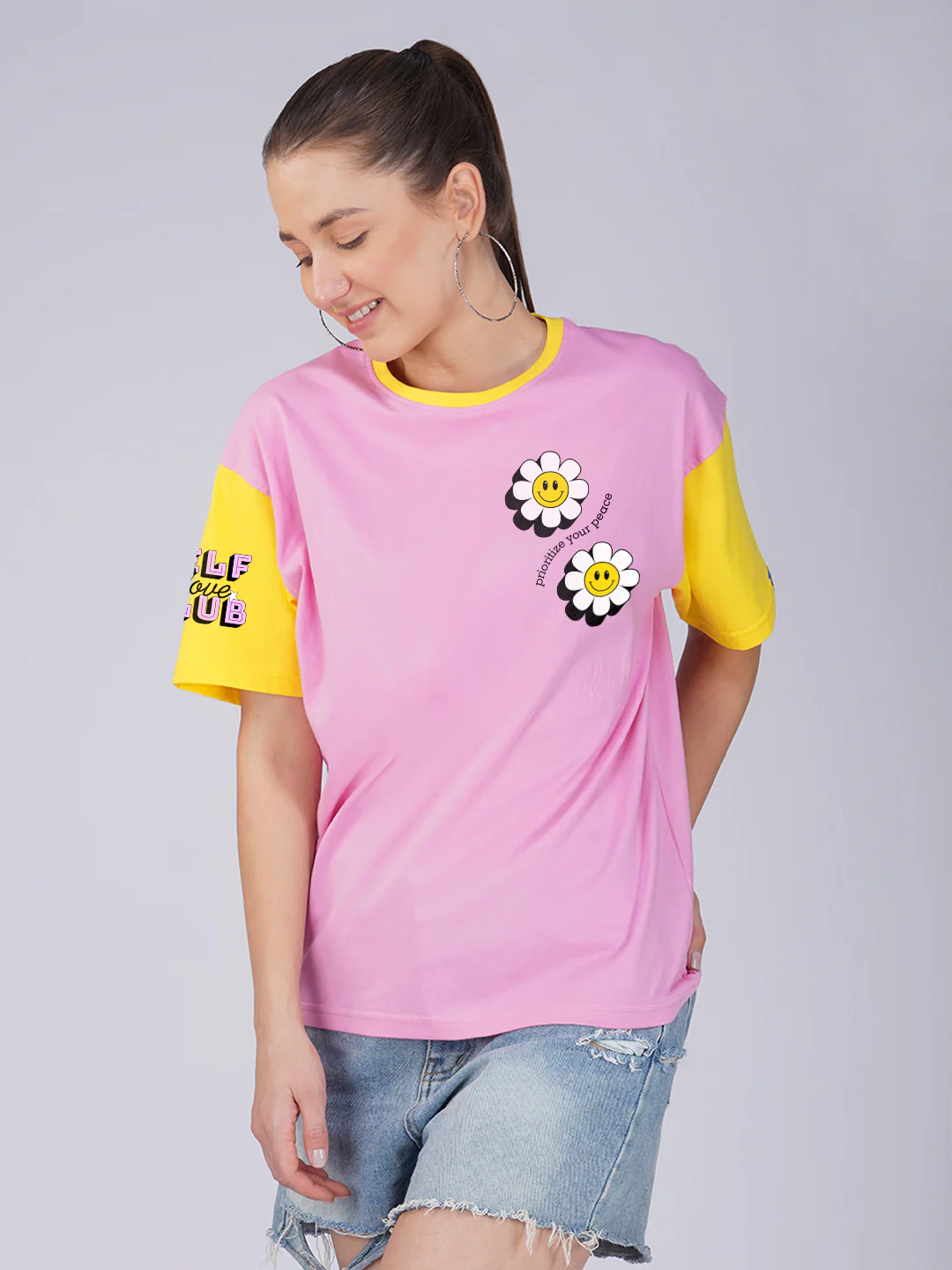 Prioritize Your Peace Women Oversized T-Shirt - Image 2